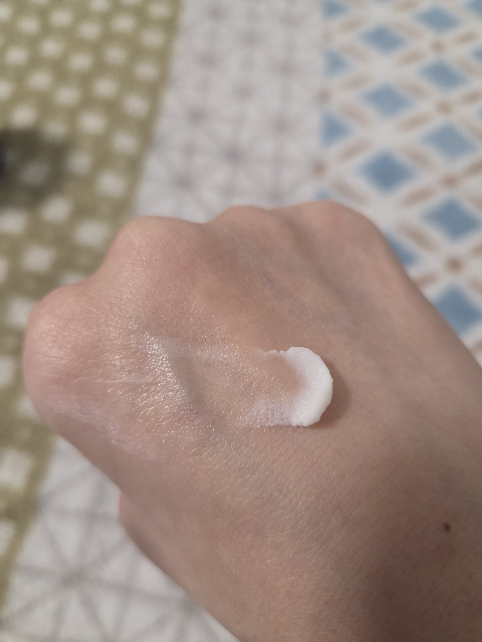 Kiehl's overnight mask applied on skin