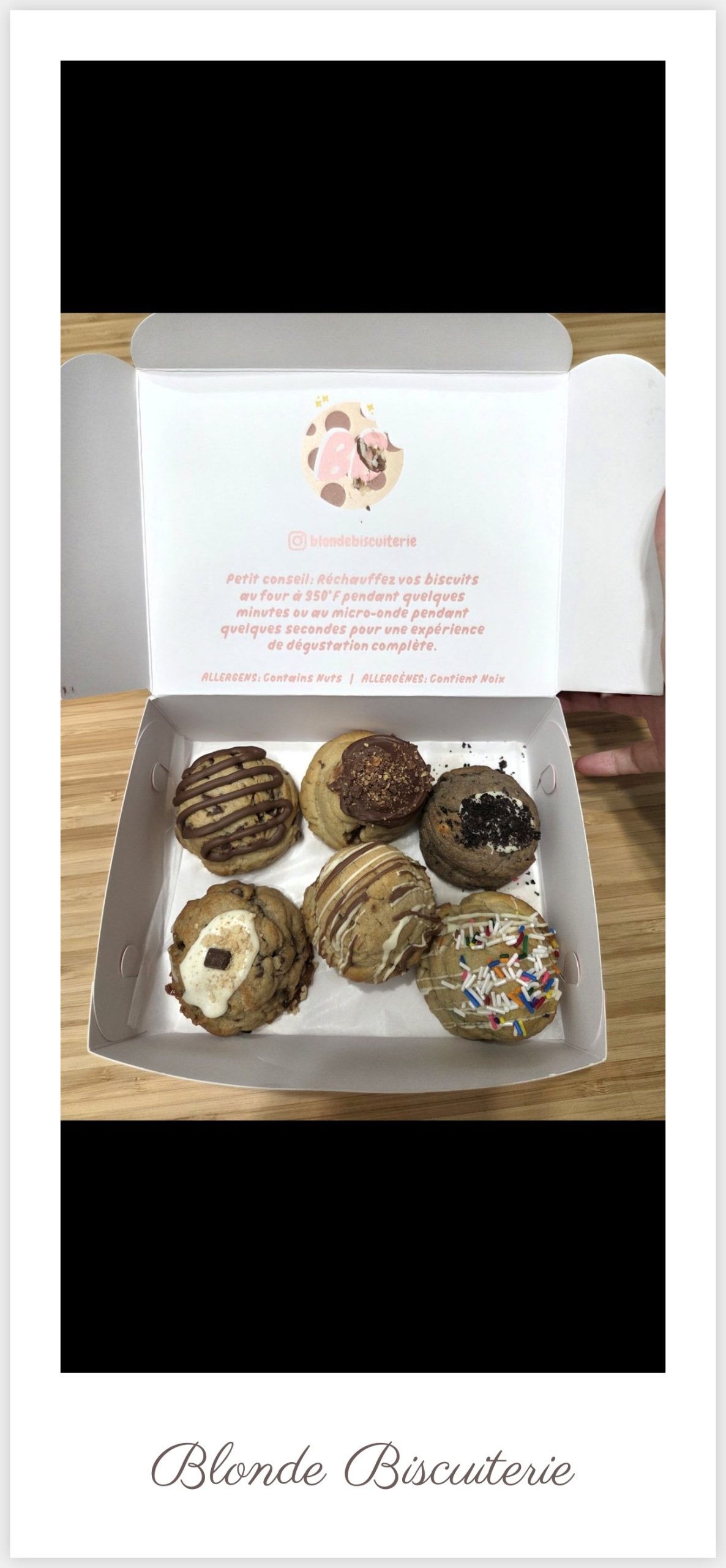 Open box of cookies