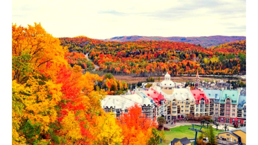 Mont-Tremblant village in fall foliage season